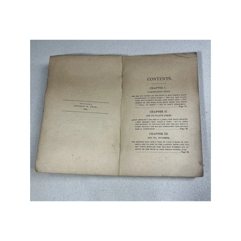 Pecks Bad Boy‎ No 2 The Grocery Man Peck's Bad Boy And His Pa Illustrated 1883